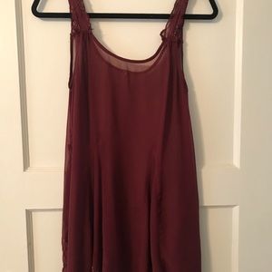 Free people slip dress w/ beaded accents